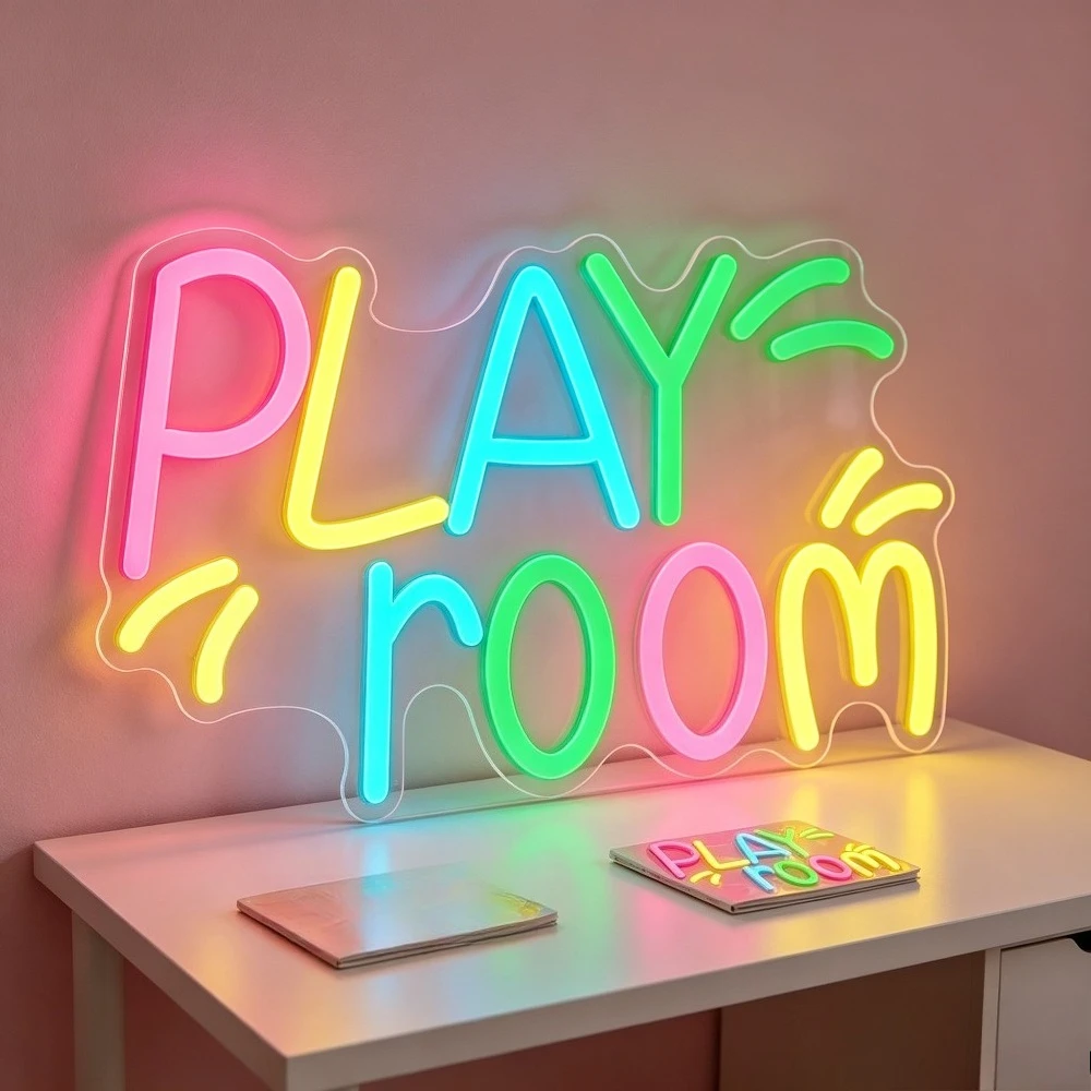 Play Room Neon Sign for Wall D - đánh giá và giá Kids Play Zone Toys